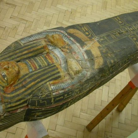 Polychrome coffin 

